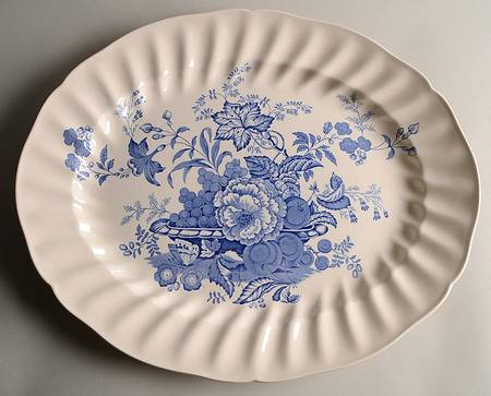 The Kirkwood Blue 17" Oval Serving Platter