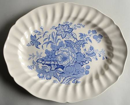 The Kirkwood Blue 15" Oval Serving Platter