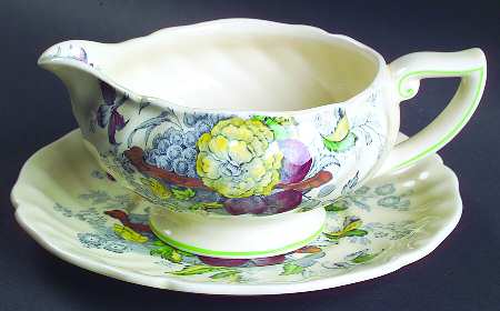 The Kirkwood Multicolor Gravy Boat & Underplate