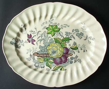 The Kirkwood Multicolor 17" Oval Serving Platter