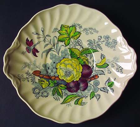 The Kirkwood Multicolor Handled Cake Plate