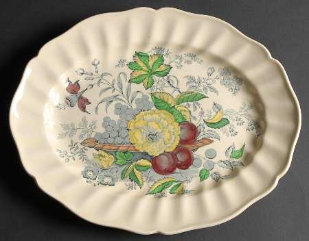 The Kirkwood Multicolor 13" Oval Serving Platter
