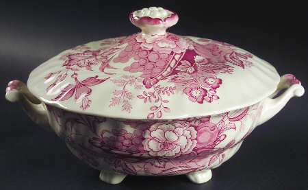 The Kirkwood Red Round Covered Vegetable