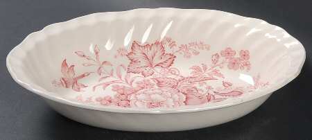 The Kirkwood Red 10" Oval Vegetable Bowl