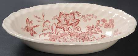 The Kirkwood Red 9" Oval Vegetable Bowl