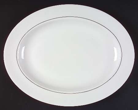 Lace Point 13" Oval Serving Platter