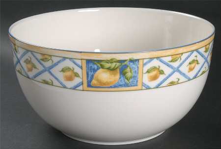 Lemon Trellis 9" Salad Serving Bowl