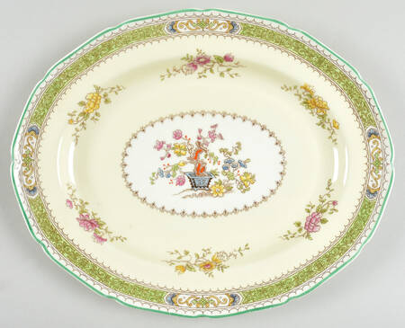 Lillian (Scalloped) 12" Oval Serving Platter