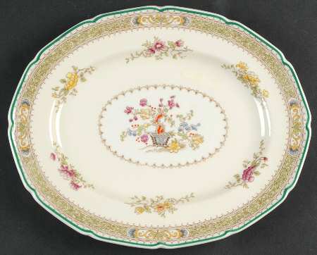 Lillian (Scalloped) 10" Oval Serving Platter