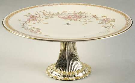 Lisette Cake Stand with 4"-5" Metal Pedestal  Hc