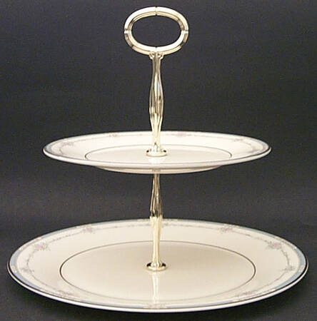 Lisa 2 Tiered Serving Tray (Dinner & Salad Plate)