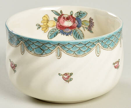 Lowestoft Bouquet Open Sugar Bowl