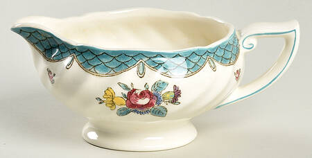 Lowestoft Bouquet Gravy Boat