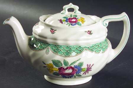 Lowestoft Bouquet Teapot & Lid