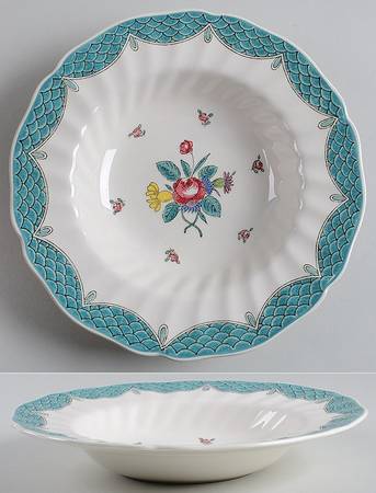 Lowestoft Bouquet Rim Soup Bowl