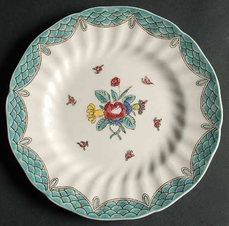 Lowestoft Bouquet Bread & Butter Plate