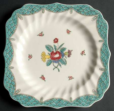 Lowestoft Bouquet Square Salad Plate