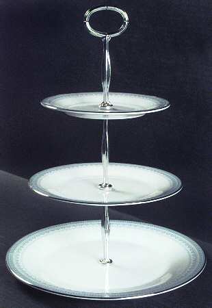 Lorraine 13 7/8"-14 1/4" 3-Tiered Serving Tray(DP,SP,BB) HC
