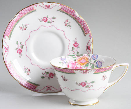 Lowestoft Footed Cup & Saucer Set