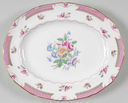 Lowestoft 10" Oval Serving Platter