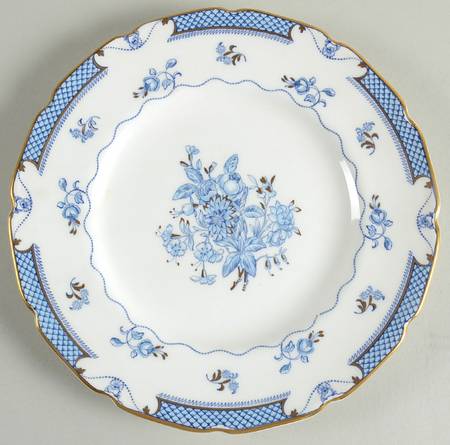 Lowestoft Blue (Gold Accent) Salad Plate