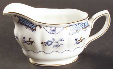 Lowestoft Blue (Gold Accent) Creamer