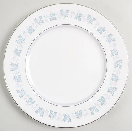 Lyric (H4948, Blue Leaves on Rim) Luncheon Plate