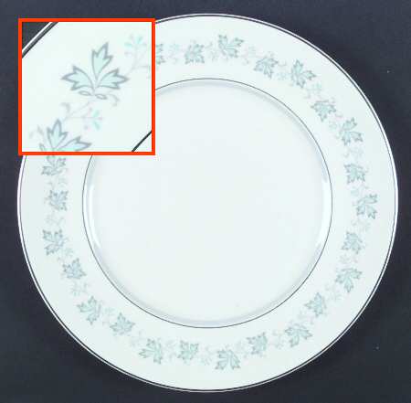 Lyric (H4948, Blue Leaves on Rim) by Royal Doulton