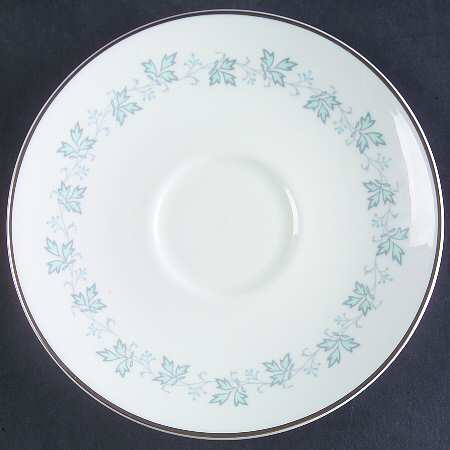 Lyric (H4948, Blue Leaves on Rim) Saucer