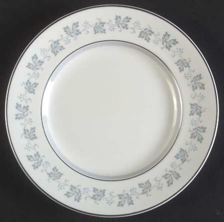 Lyric (H4948, Blue Leaves on Rim) Bread & Butter Plate