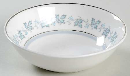 Lyric (H4948, Blue Leaves on Rim) Fruit/Dessert (Sauce) Bowl