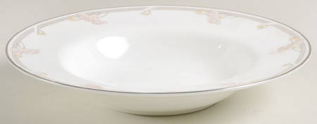 Lyric (H5114, Flowers on Band) Rim Soup Bowl