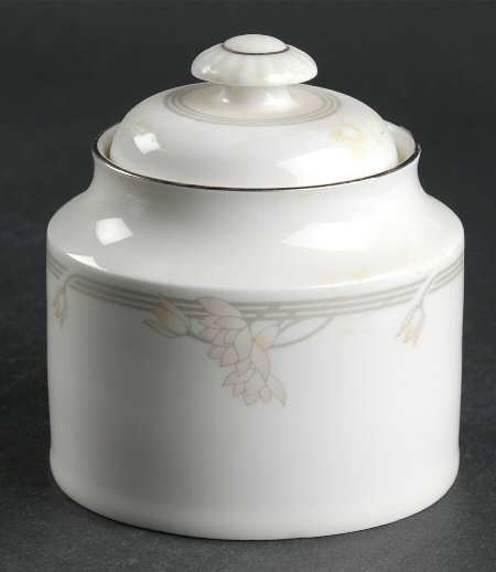 Lyric (H5114, Flowers on Band) Sugar Bowl & Lid