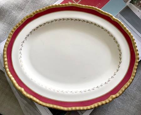 Maroon Band 12" Oval Serving Platter