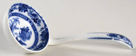 Madras (Flow Blue) Solid Piece Sauce Ladle