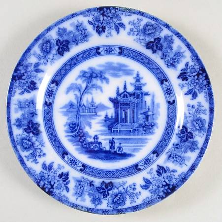 Madras (Flow Blue) Bread & Butter Plate