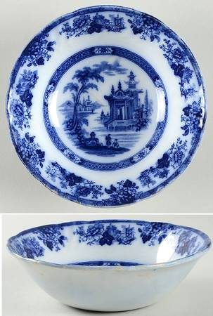 Madras (Flow Blue) Coupe Cereal Bowl