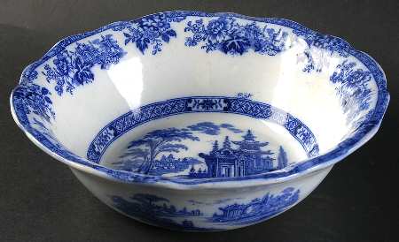 Madras (Flow Blue) 8" Round Vegetable Bowl