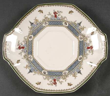 Mandarin Octagonal Handled Cake Plate