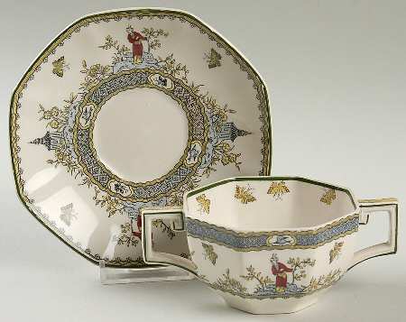 Mandarin Flat Bouillon Cup & Saucer