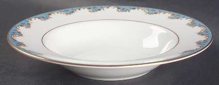 Marlborough Light Blue Rim Soup Bowl