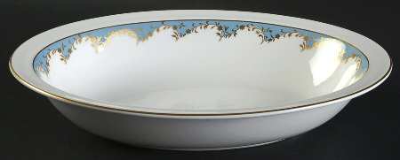 Marlborough Light Blue 10" Oval Vegetable Bowl