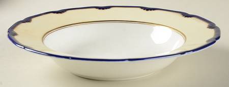 Marlborough Cobalt Blue Rim Soup Bowl