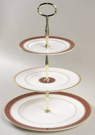 Martinique 13 7/8"-14 1/4" 3-Tiered Serving Tray(DP,SP,BB) HC