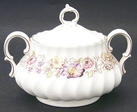 Mayfair Brown, Multicolor Sugar Bowl & Lid