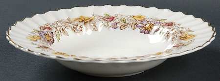 Mayfair Brown, Multicolor Rim Soup Bowl