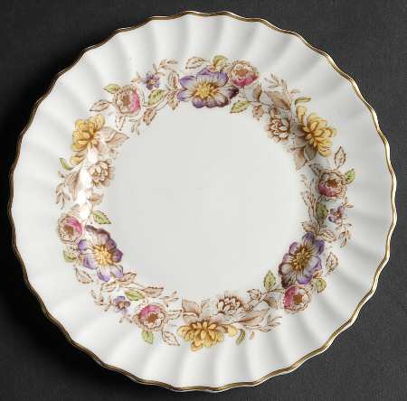 Mayfair Brown, Multicolor Bread & Butter Plate by Royal Doulton