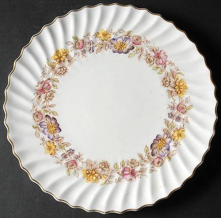 Mayfair Brown, Multicolor Footed Cake Plate