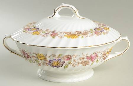 Mayfair Brown, Multicolor Round Covered Vegetable