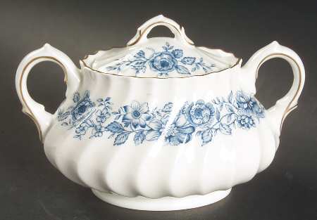 Mayfair Blue Sugar Bowl & Lid